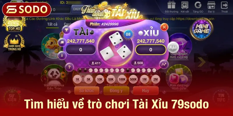 Tìm hiểu về trò chơi Tài Xỉu 79sodo